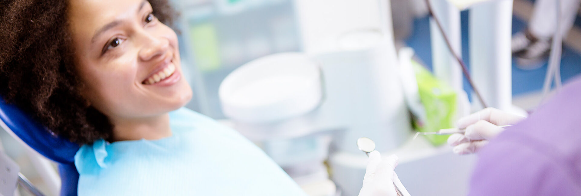 woman at a dental appointment