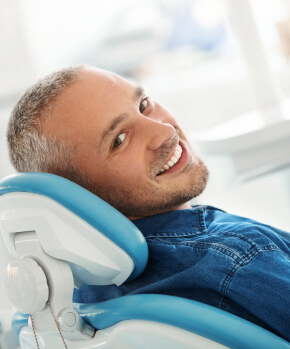 man at the dentist